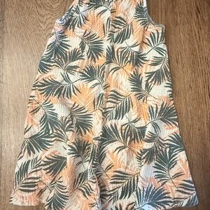 Leafy Paradise Kids Boho Dress Sz 7-8 BK
